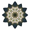 White Lily III Flower Mandala White